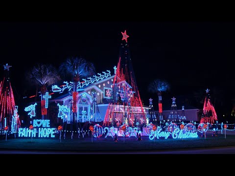 The castle family 's high-tech holiday lights - the great christmas light fight