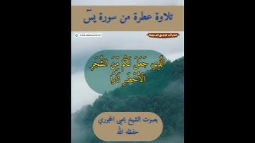 *🎥📖 تلاوة عطرة من سورة يسٓ**🎙️بصوت الشيخ يحيى الحجوري حفظه الله**. ⏰  المُــدة .  01:01