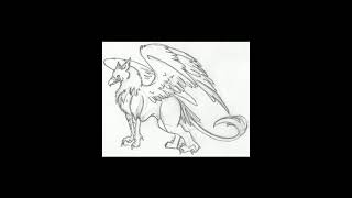 Griffin Japanese Mythical creature sketch 😱 #shorts