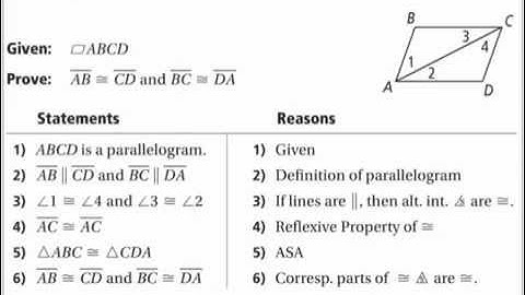 Geometry - 6.2 Properties of Parallelograms