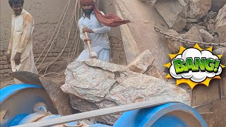 : ASMR Quarry Primary Rock Crusher Machine|Rock Quarry Crushing Operations|Rock Crushing Video,Goviral