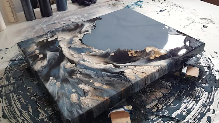 DRAMATIC!!! ACRYLIC Pouring BLOWOUT Technique With AWESOME Color Palette- Abstract Pour Painting