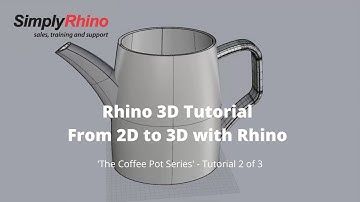Simply Rhino - Rhino3d Tutorial - From 2D to 3D with Rhino - (2 of 3)