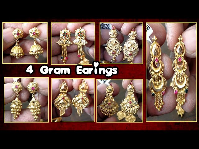 Bell 22k Yellow Gold Stud Earrings , Handmade Yellow Gold Earrings for  Women, Vintage Antique Design Indian Gold Earrings Jewelry - Etsy | Gold  earrings for kids, Gold earrings models, Gold earrings for women
