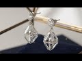 "DIY Diamond Shape Tube Bead Pearl Earrings: Elegant Handmade Jewelry"