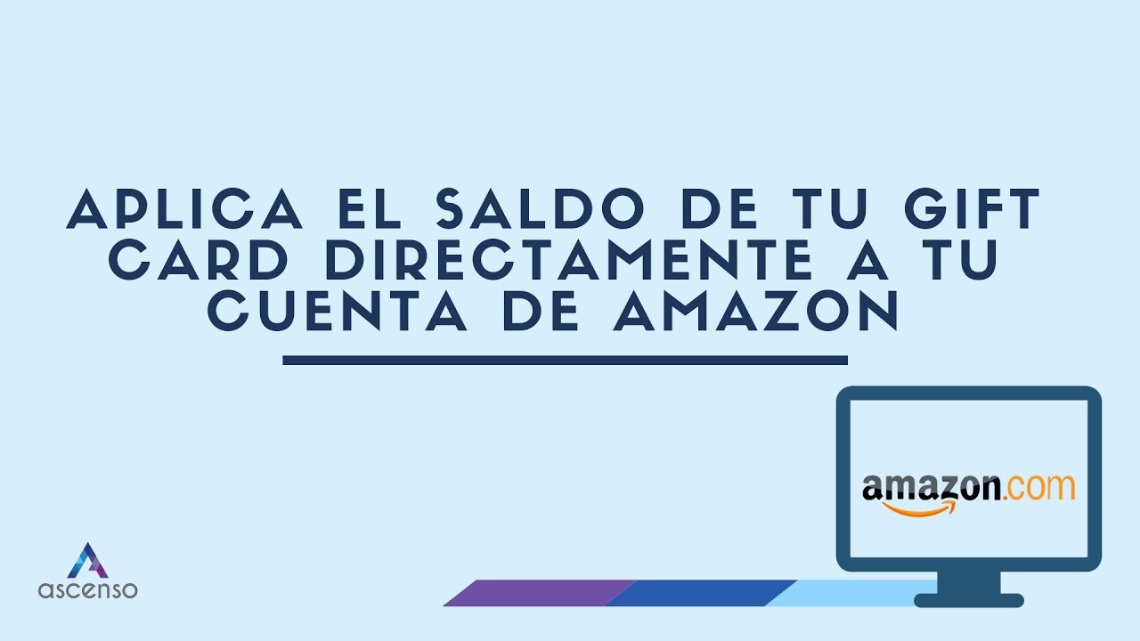 ¿Cómo canjear una gift card de Amazon directamente al balance de tu