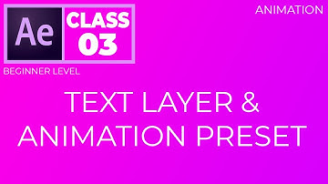 HOW TO TEXT LAYER AND ANIMATION PRESETS IN AFTER EFFECTS  اردو / हिंदी | RBKIDSGRAPHIC