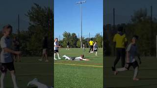 Insane nutmeg and a beautiful finish 🔥 #soccer #football #nutmeg #meg #goal