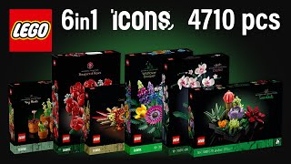 All LEGO® Botanical Collection from 2022 to 2024 (6in1)[4710 pcs] Step-by-Step Building Instructions