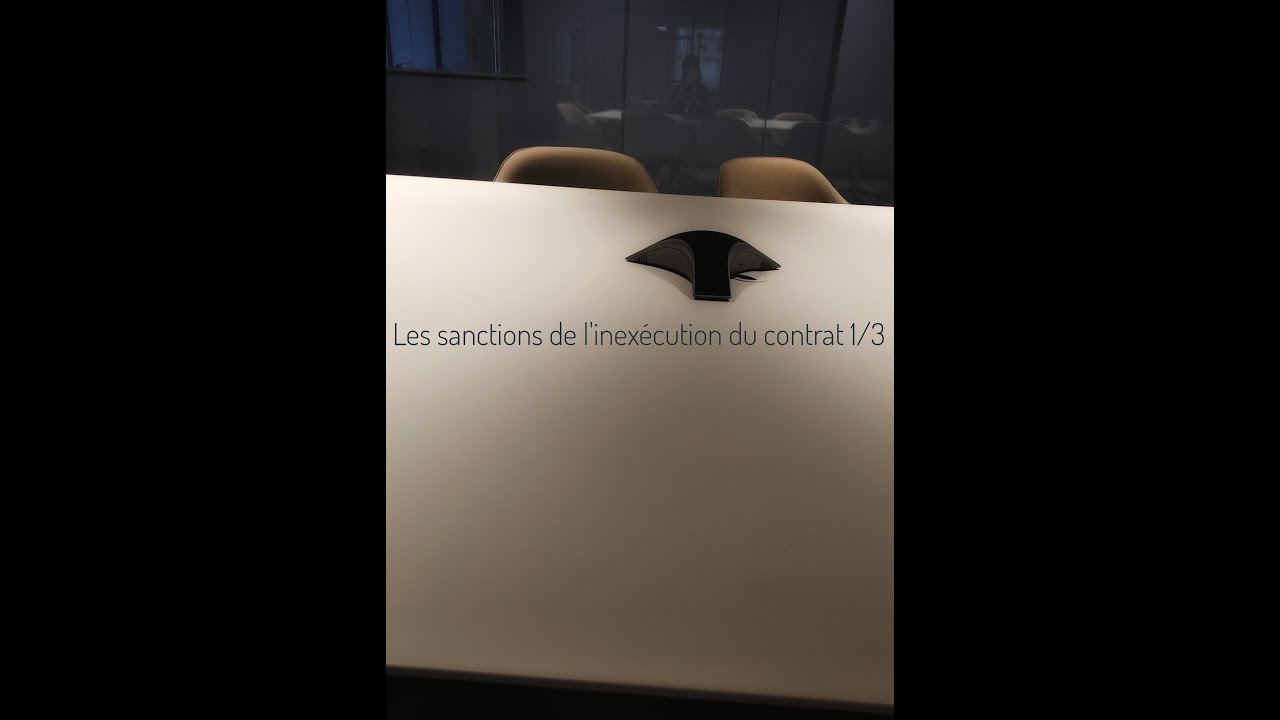 Les sanctions de l'inexécution du contrat 