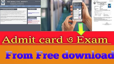 wbsu west Bengal state University amdit o exam from download admit card ki vabe chake kore