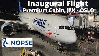 What's it like to fly PREMIUM on Norse Atlantic Airways | INAUGURAL FLIGHT Review JFK - OSL
