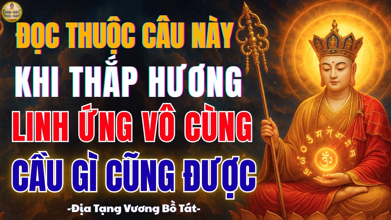 Địa Tạng Vương Bồ Tát,Khi Thắp Hương chỉ cần Niệm 1 câu này, Cầu Gì cũng Linh Ứng #diatangbotat