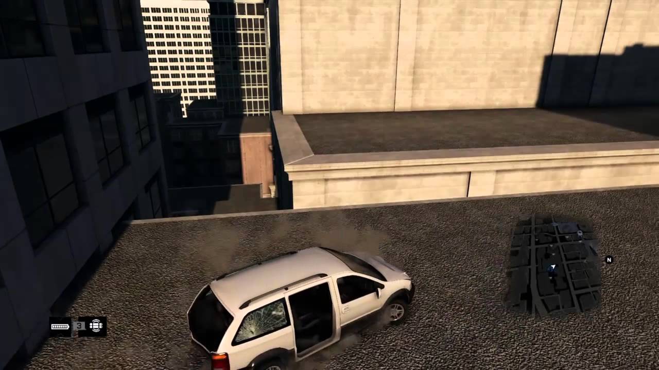 Watch Dogs car launch tutorial glitch fly sky lol funny