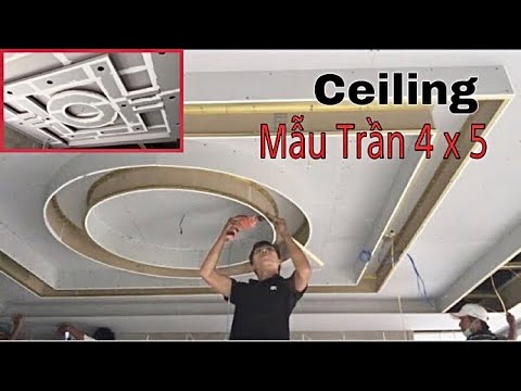 Video Mẫu Trần Thạch Cao Phòng Khách | Hình Vuông Tâm Tròn... - youtube