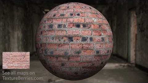 📸 Red sloppy brick wall - 02, TEXTURE for 3Ds Max, Unreal Engine, Unity