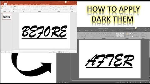 HOW TO APPLY DARK THEME ON POWER POINT || HOW TO APPLY DARK MODE ON POWER POINT || POWERPOINT 2020..
