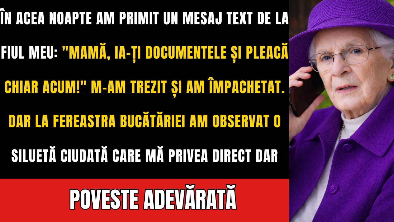 În acea noapte am primit mesaj de la fiul meu: Mamă, ia-ți documentele și pleacă acum în timp ce...