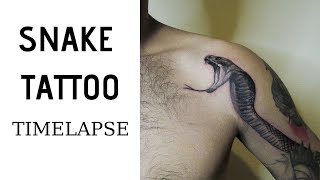 REALISTIC SNAKE TATTOO TIMELAPSE