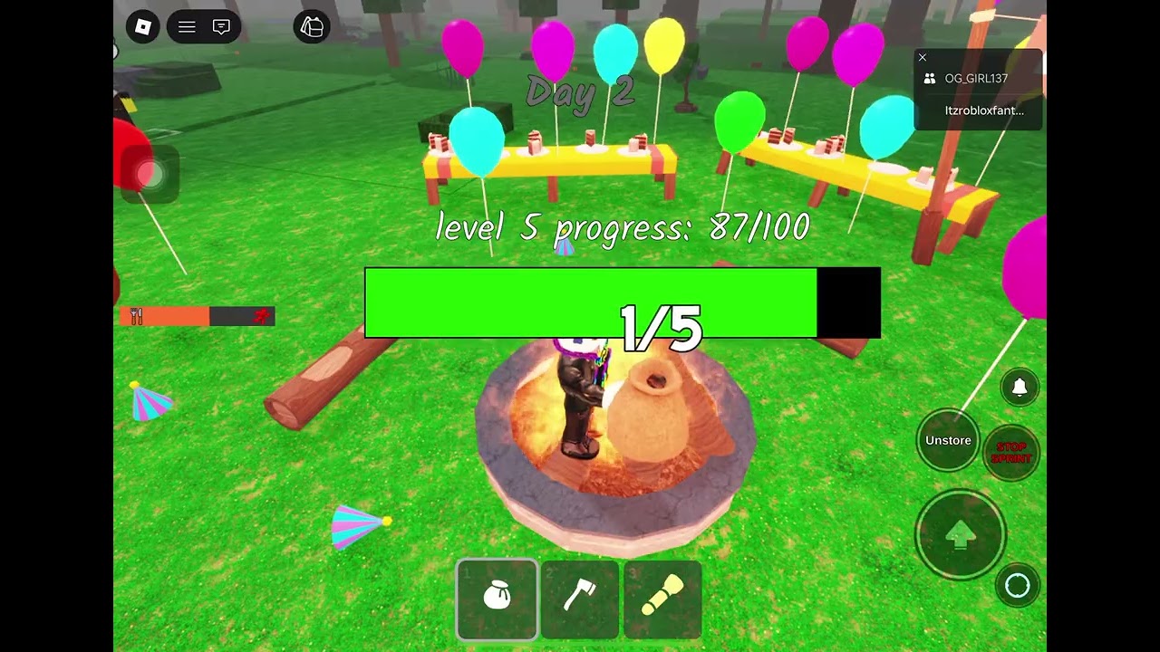 99 nights in the forest admin abuse (goated)