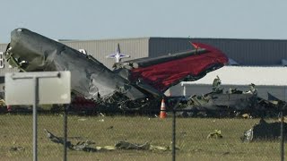 Two historic military planes collided, crashed during air show outside of Dallas