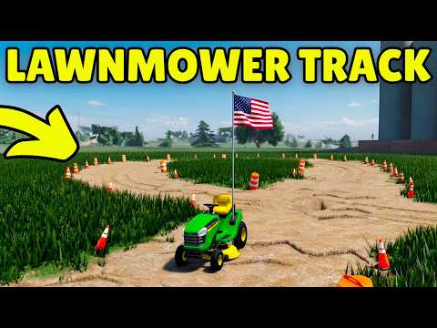 I Built a Figure 8 Track & Raced My Lawn Mower in APM | Roblox American Plains Mudding