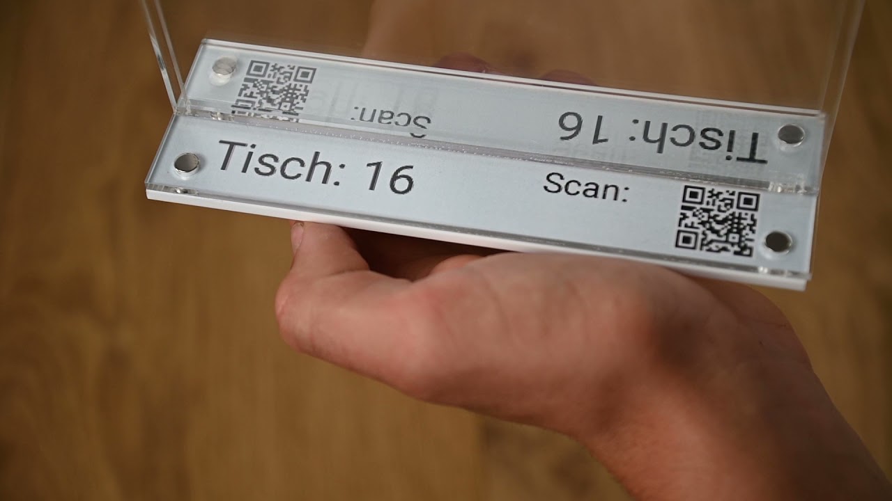 Tischkartenhalter T-MAG von Indisplay® mit zusätzlichem Einlagefach im Boden