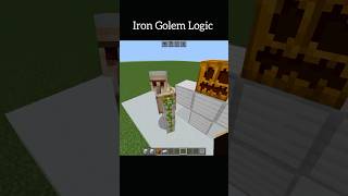 Iron Golem Logic #shorts #minecraft