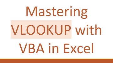 Mastering VLOOKUP with VBA in Excel