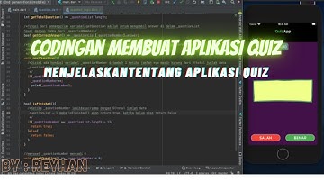 Menjelaskan codingan membuat aplikasi quiz dengan menggunakan bahasa flutter