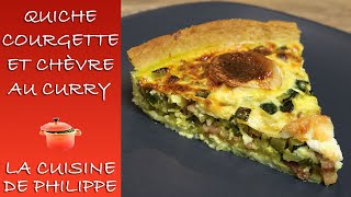 Quiche courgette et chèvre au curry