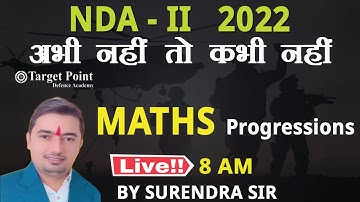 Progressions | MATHS | BY SURENDRA SIR | TARGET POINT DEFENCE ACADEMY JAIPUR