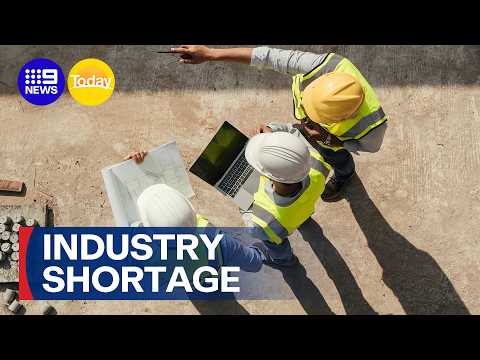 Tradie shortage sparks concern for economic risk | 9 News Australia