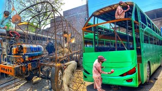 Handmade Hino Bus Production in Pakistan | Amazing Manufacturing Process Hino Bus at local Workshop