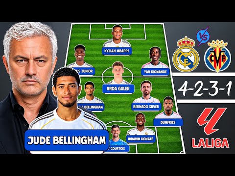 ankasa168 x aptoto - Prediksi Susunan Pemain REAL MADRID vs VILLARREAL🔥Starting XI KEREN Mourinho! Mbappé Vini Jr Bell...