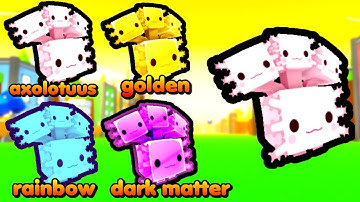 Fusing 4 Different Kinds of Axolotuus | Pet Simulator X