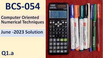 Use Gauss elimination method | BCS054 June 2023 Question Paper Solution | #2