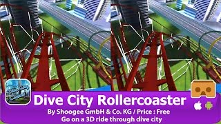 Dive City Roller Coaster - Fun and exciting VR 3D SBS ride for Google Cardboard Android & iOS screenshot 5