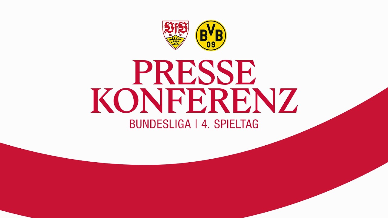 LIVE: Pressekonferenz vor VfB Stuttgart – Borussia Dortmund | Bundesliga