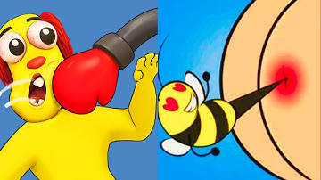 Annoying Uncle Punch Game Vs Help Me Trick 🌻☀️🐝 - Satisfying ASMR Funny Videos All Hard Levels —