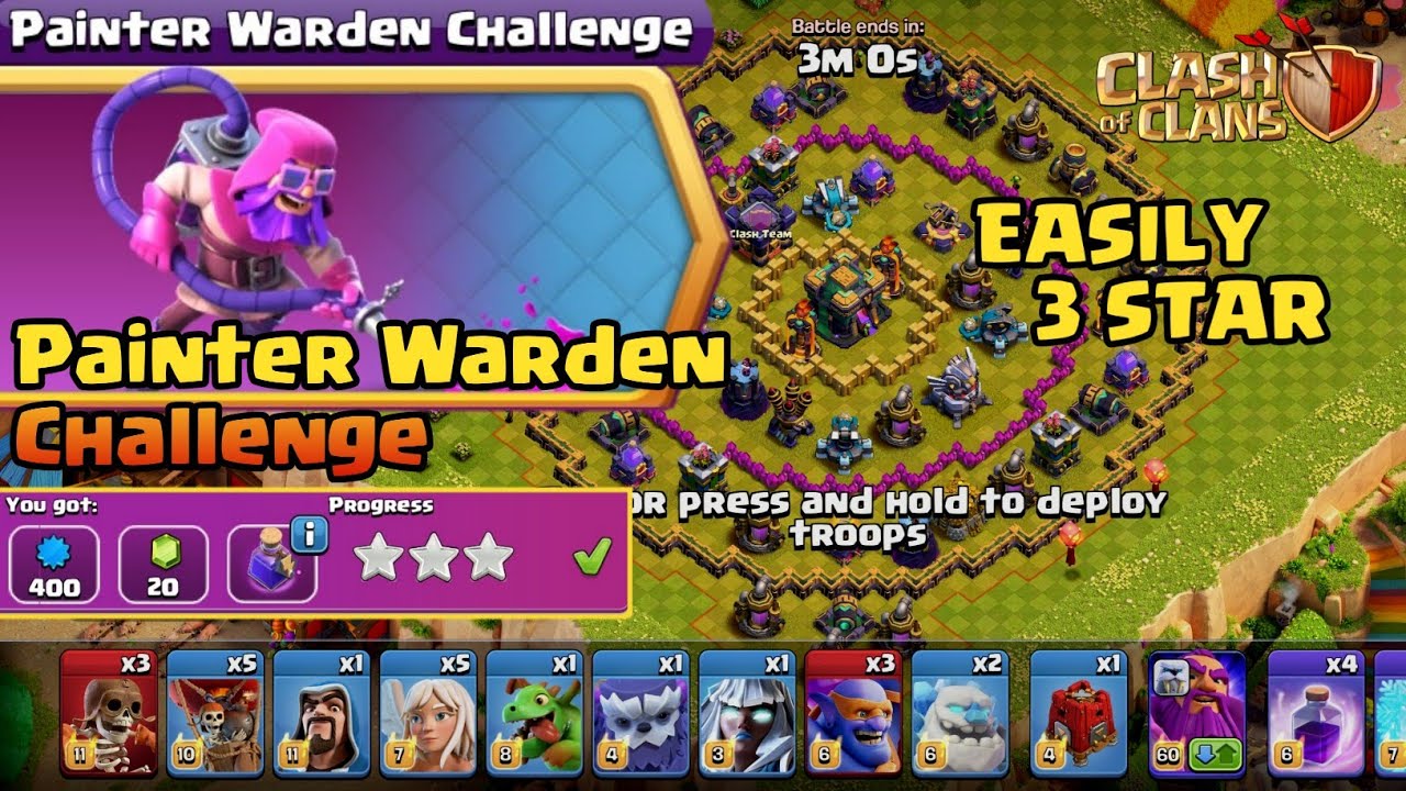 Cara menyelesaikan Tantangan Painter Warden Challenge 2023 | COC Indonesia