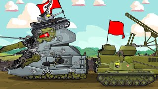 Tearing down Ratte. Cartoons about tanks