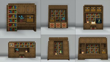 Minecraft: 10+ Simple Bookshelf Designs!