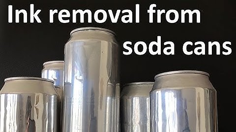Ink removal from soda can