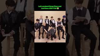 Let's Pretend Bang Chan And Lee Know Didn't Fall 😭😂 | #shorts #leeknow #bangchan #straykids #kpop