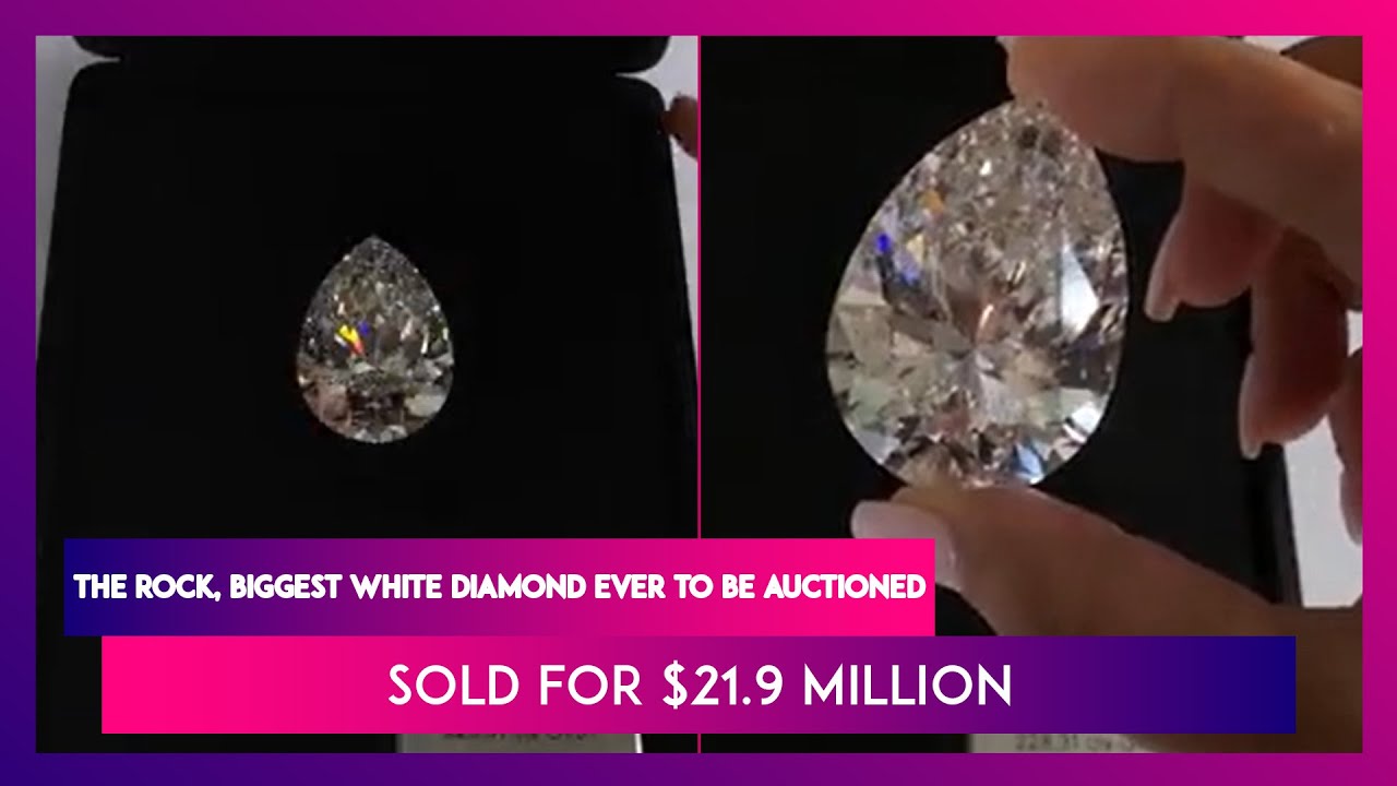 The Rock,' the largest white diamond ever auctioned, sells for