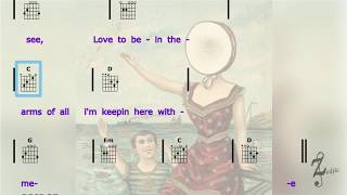 Video thumbnail of "In the Aeroplane Over the Sea - Guitar (Chords, Lyrics)"