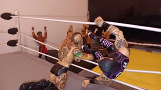 Dominik mysterio vs Aliester black action figure match