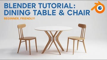 Blender Tutorial: Create a Dining Table & Chair | Easy 3D Modeling for Beginners