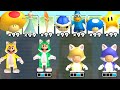 New Super Mario Bros. Cat Show - All Characters Power-Ups!!